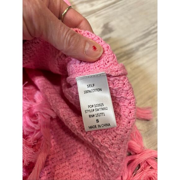 Le Lis Pink Fringe Sleeveless Crop Top and Mini Skirt Size S - Picture 12 of 12